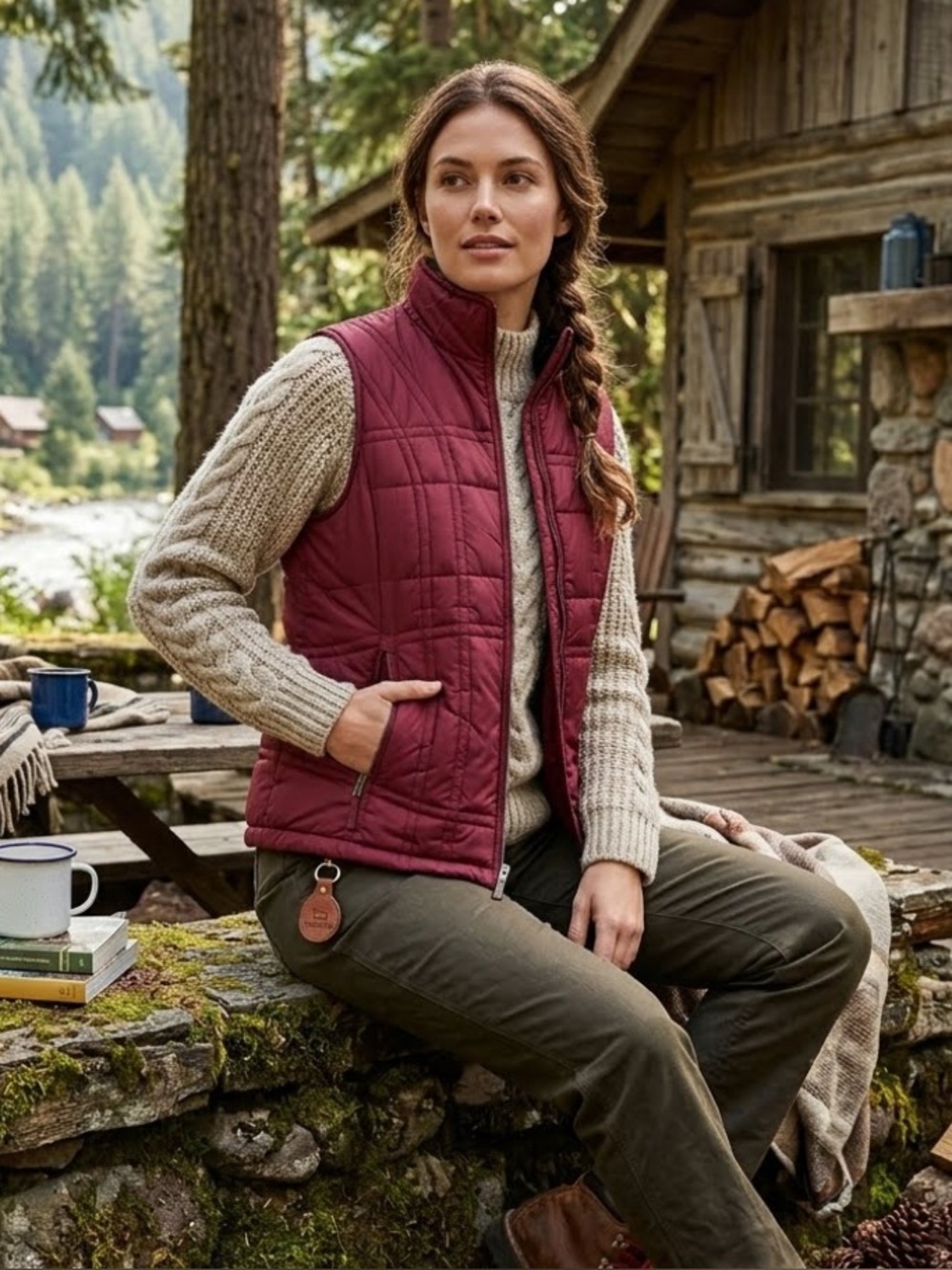 Woolrich Quilted Sleeveless Puffer Vest /Size S / Cabincore / Outdoorsy